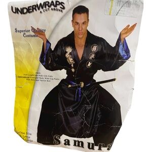 Underwraps Black Samurai Costume ONE size